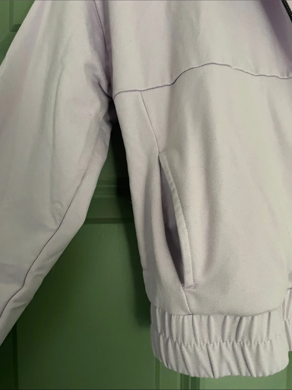 Balance Collection Lavender Cropped Zip Hoodie